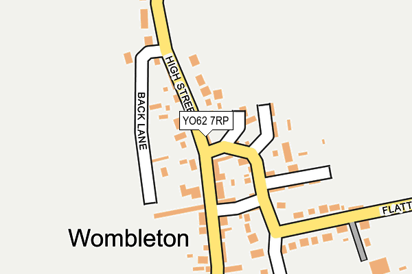 YO62 7RP map - OS OpenMap – Local (Ordnance Survey)