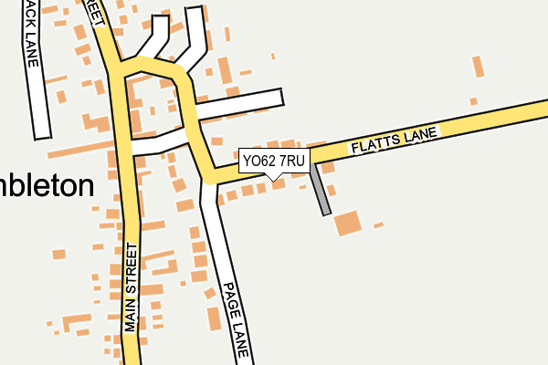 YO62 7RU map - OS OpenMap – Local (Ordnance Survey)