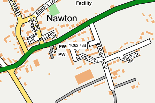 YO62 7SB map - OS OpenMap – Local (Ordnance Survey)