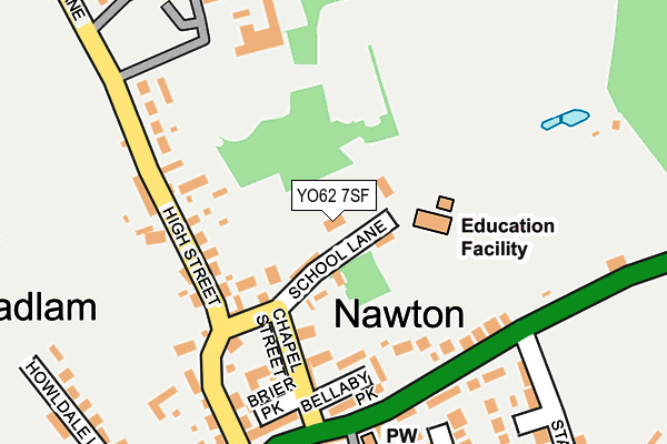 YO62 7SF map - OS OpenMap – Local (Ordnance Survey)