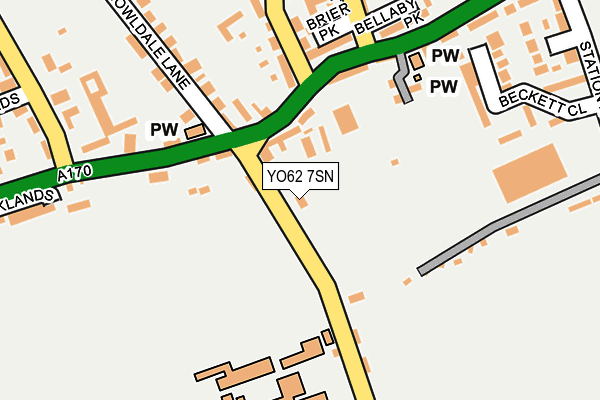 YO62 7SN map - OS OpenMap – Local (Ordnance Survey)