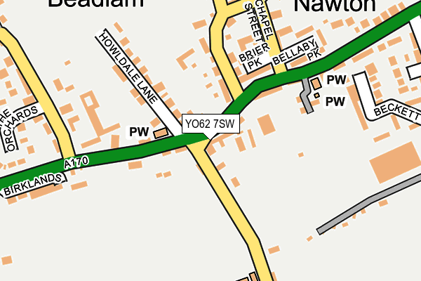 YO62 7SW map - OS OpenMap – Local (Ordnance Survey)