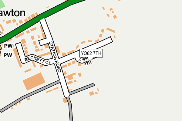 YO62 7TH map - OS OpenMap – Local (Ordnance Survey)
