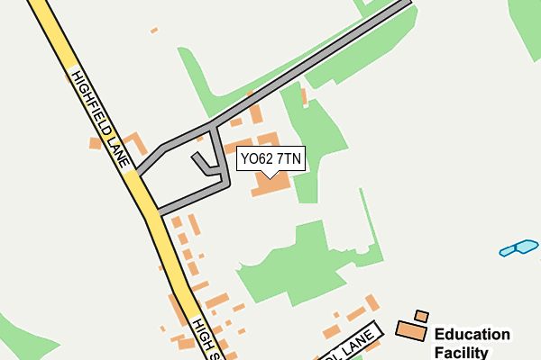 YO62 7TN map - OS OpenMap – Local (Ordnance Survey)
