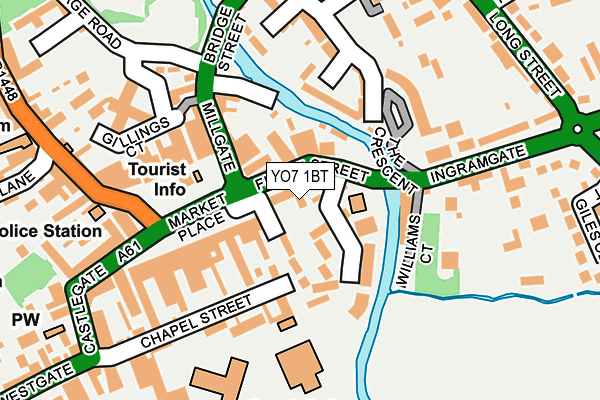 YO7 1BT map - OS OpenMap – Local (Ordnance Survey)