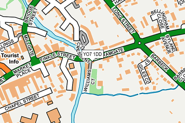 YO7 1DD map - OS OpenMap – Local (Ordnance Survey)