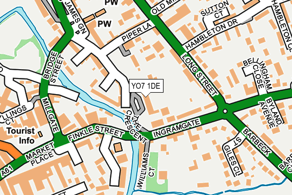 YO7 1DE map - OS OpenMap – Local (Ordnance Survey)