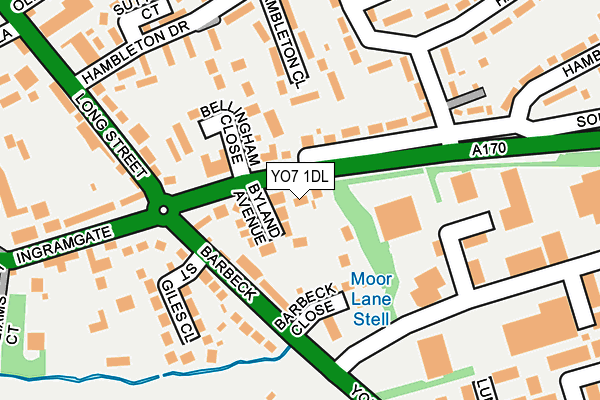 YO7 1DL map - OS OpenMap – Local (Ordnance Survey)