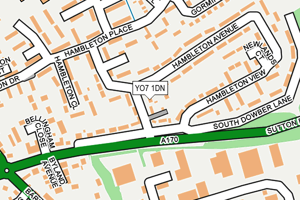 YO7 1DN map - OS OpenMap – Local (Ordnance Survey)