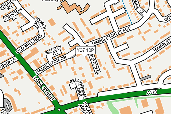 YO7 1DP map - OS OpenMap – Local (Ordnance Survey)