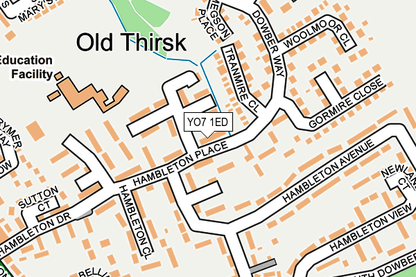 YO7 1ED map - OS OpenMap – Local (Ordnance Survey)