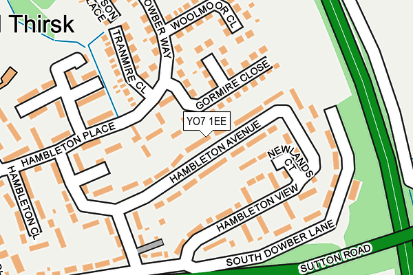 YO7 1EE map - OS OpenMap – Local (Ordnance Survey)