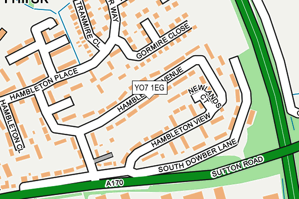 YO7 1EG map - OS OpenMap – Local (Ordnance Survey)