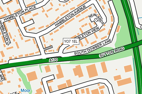 YO7 1EL map - OS OpenMap – Local (Ordnance Survey)
