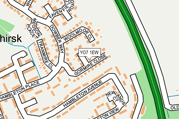 YO7 1EW map - OS OpenMap – Local (Ordnance Survey)