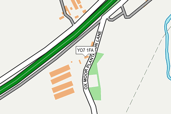 YO7 1FA map - OS OpenMap – Local (Ordnance Survey)
