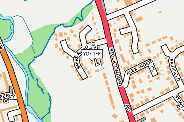 YO7 1FF map - OS OpenMap – Local (Ordnance Survey)