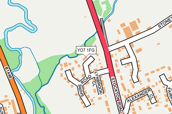 YO7 1FG map - OS OpenMap – Local (Ordnance Survey)