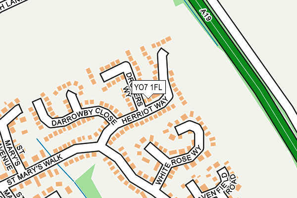 YO7 1FL map - OS OpenMap – Local (Ordnance Survey)