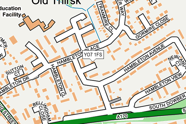YO7 1FS map - OS OpenMap – Local (Ordnance Survey)
