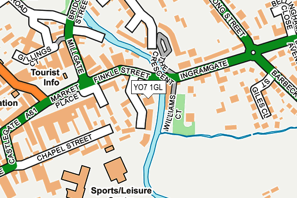 YO7 1GL map - OS OpenMap – Local (Ordnance Survey)