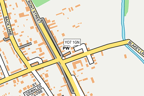 YO7 1GN map - OS OpenMap – Local (Ordnance Survey)