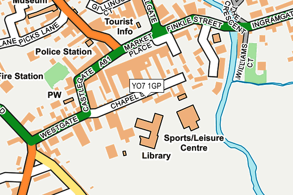 YO7 1GP map - OS OpenMap – Local (Ordnance Survey)