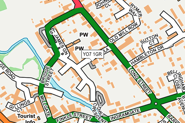 YO7 1GR map - OS OpenMap – Local (Ordnance Survey)