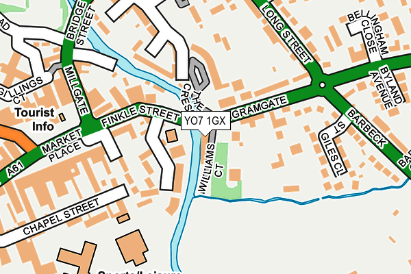 YO7 1GX map - OS OpenMap – Local (Ordnance Survey)