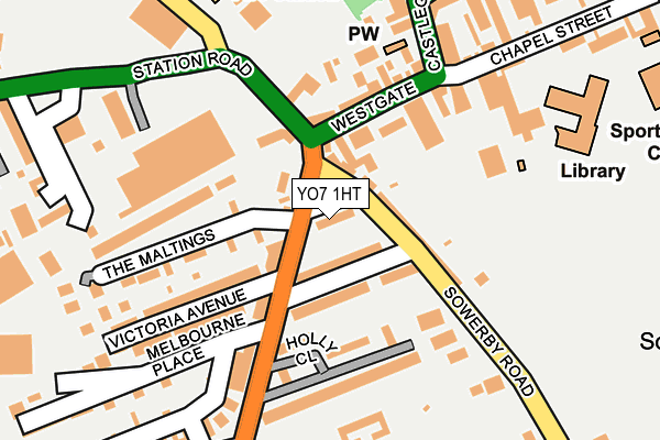 YO7 1HT map - OS OpenMap – Local (Ordnance Survey)