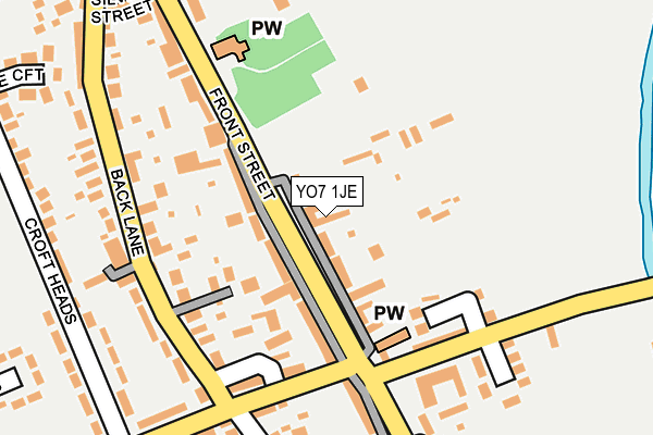 YO7 1JE map - OS OpenMap – Local (Ordnance Survey)