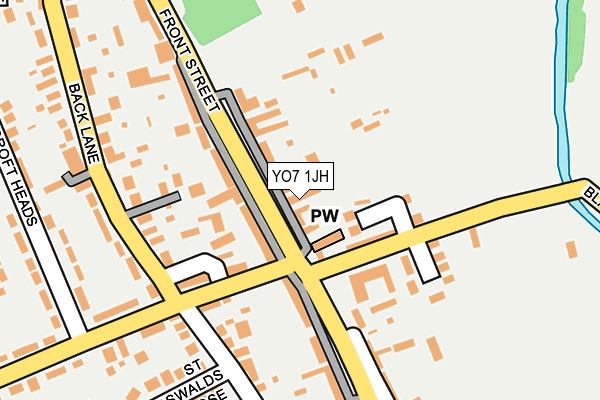 YO7 1JH map - OS OpenMap – Local (Ordnance Survey)