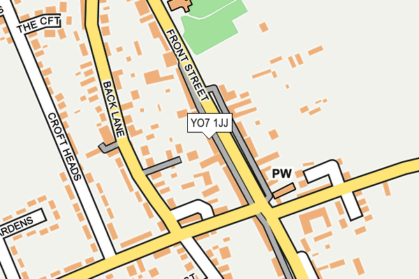 YO7 1JJ map - OS OpenMap – Local (Ordnance Survey)