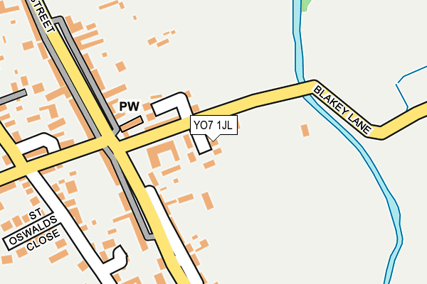 YO7 1JL map - OS OpenMap – Local (Ordnance Survey)