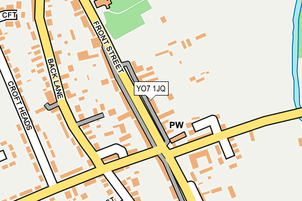 YO7 1JQ map - OS OpenMap – Local (Ordnance Survey)