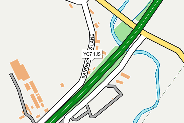 YO7 1JS map - OS OpenMap – Local (Ordnance Survey)