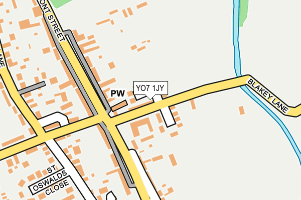 YO7 1JY map - OS OpenMap – Local (Ordnance Survey)