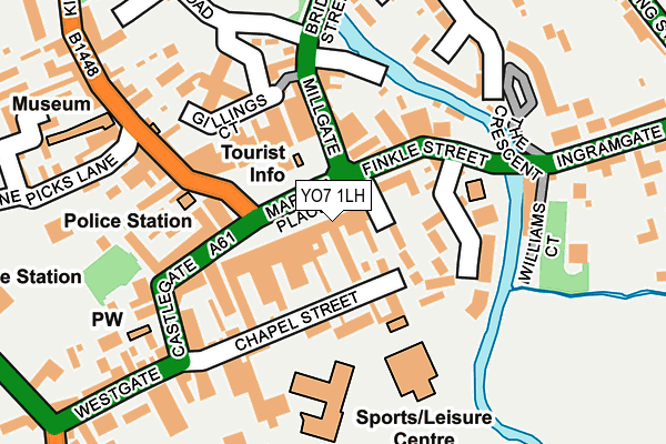 YO7 1LH map - OS OpenMap – Local (Ordnance Survey)