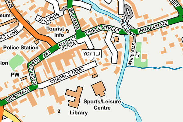 YO7 1LJ map - OS OpenMap – Local (Ordnance Survey)