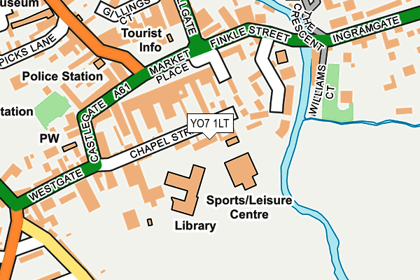 YO7 1LT map - OS OpenMap – Local (Ordnance Survey)
