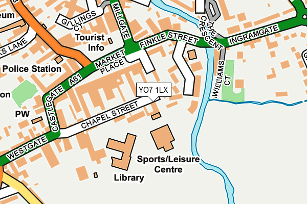 YO7 1LX map - OS OpenMap – Local (Ordnance Survey)