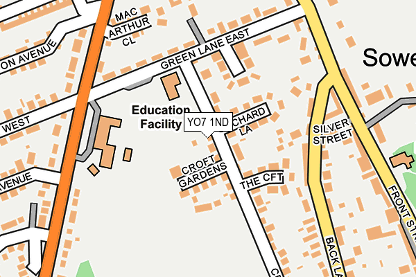 YO7 1ND map - OS OpenMap – Local (Ordnance Survey)