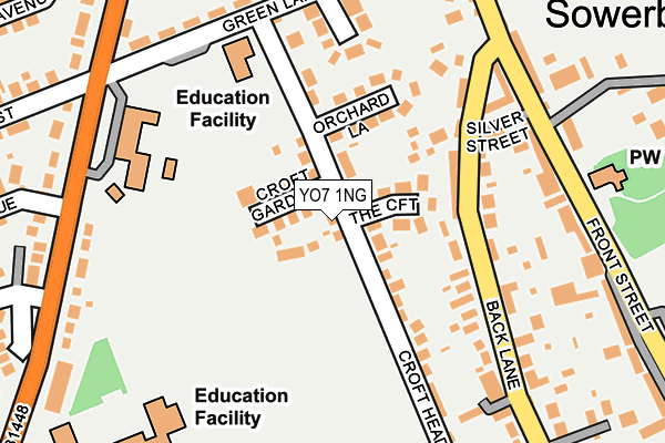 YO7 1NG map - OS OpenMap – Local (Ordnance Survey)