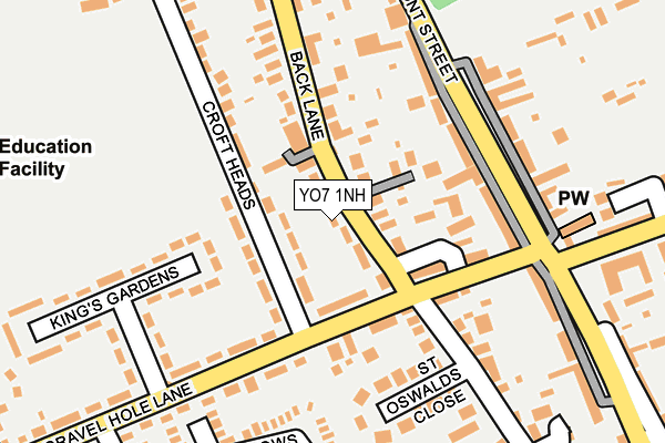 YO7 1NH map - OS OpenMap – Local (Ordnance Survey)
