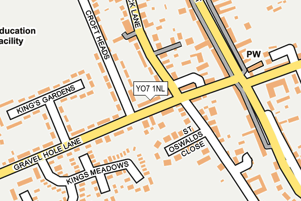 YO7 1NL map - OS OpenMap – Local (Ordnance Survey)