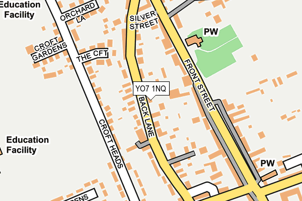 YO7 1NQ map - OS OpenMap – Local (Ordnance Survey)