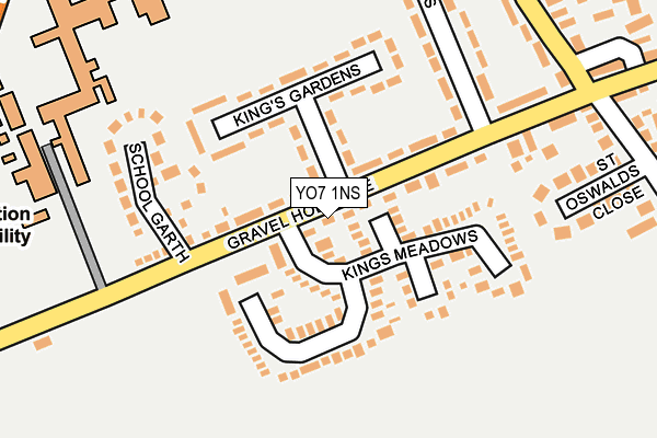 YO7 1NS map - OS OpenMap – Local (Ordnance Survey)