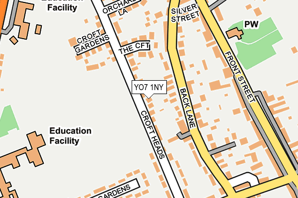 YO7 1NY map - OS OpenMap – Local (Ordnance Survey)