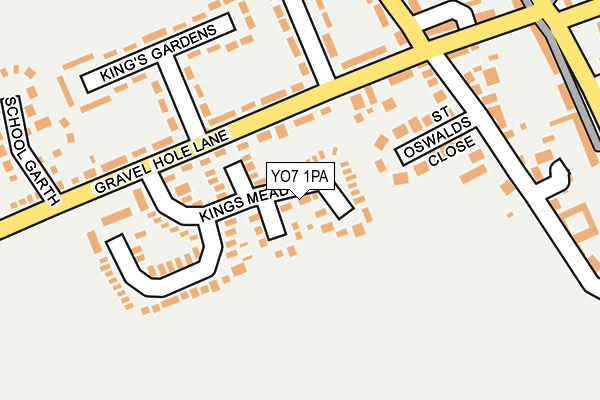 YO7 1PA map - OS OpenMap – Local (Ordnance Survey)