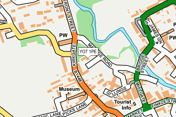 YO7 1PE map - OS OpenMap – Local (Ordnance Survey)